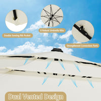 Costway 3M 3-Tier Patio Umbrella with Push Button Tilt