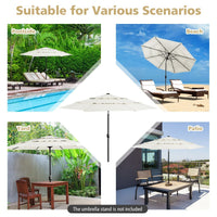 Costway 3M 3-Tier Patio Umbrella with Push Button Tilt
