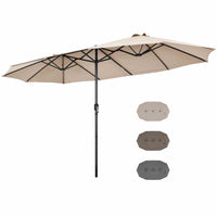 4.7M Outdoor Extra Large Double-Sided Patio Umbrella, Ideal for Poolside, Garden