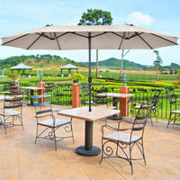 4.7M Outdoor Extra Large Double-Sided Patio Umbrella, Ideal for Poolside, Garden