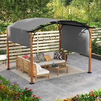 3m x 3.6m Outdoor Metal Retractable Pergola with Retractable Canopy Garden Patio