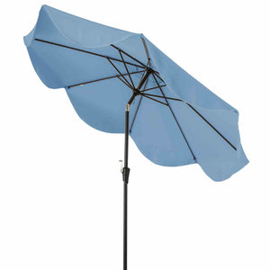 2.8M Patio Umbrella w/Crank Handle, 2-Tier Market Table Sun-Protective Umbrella