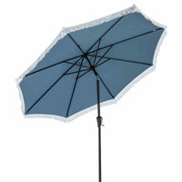 2.8M Patio Umbrella w/Crank Handle, 2-Tier Market Table Sun-Protective Umbrella