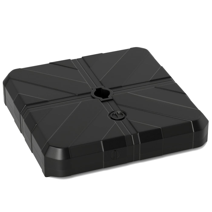 Weighted Offset Umbrella Base, Water & Sand Filled Heavy Duty Base with Cross Bracket & Cut-out Handles, Up to 80 kg