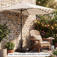 Umbrella Base for Half Patio Umbrellas 22kg Water and Sand Fillable Umbrella Stand