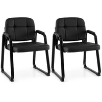 Office Reception Chairs with Padded Armrests Set of 2/4
