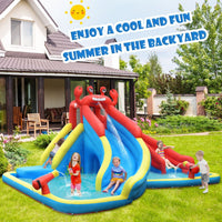 Inflatable Water Slide with Climbing Wall