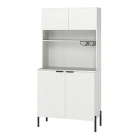 Kitchen Pantry Cabinet with Charging Station, 164 cm Tall Wine Bar Cabinet
