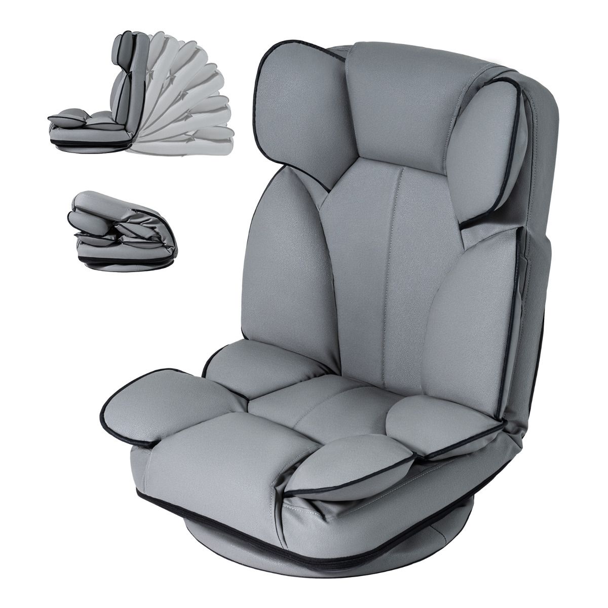 360 Degree Swivel Floor Gaming Chair Folding Lazy Lounger Couch