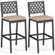 69 cm Outdoor Bar Stools Set of 2 with Removable Cushions