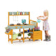 Outdoor Play Kitchen for Kids Wooden Toy Kitchen Playset with Removable Faucet