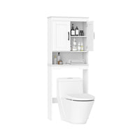 Over The Toilet Storage Cabinet with 2 Doors and Adjustable Shelf