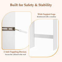 Over The Toilet Storage Cabinet with 2 Doors and Adjustable Shelf