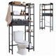 Over the Toilet Storage Rack with 2 Fabric Drawers and 4 Hooks for Bathroom