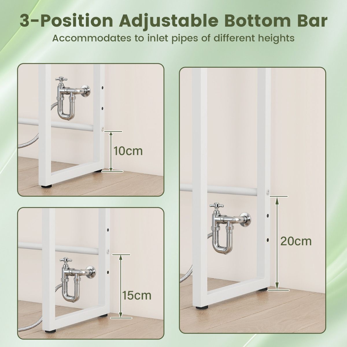 Over Toilet Bathroom Organizer with Towel Holder and Hooks