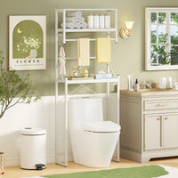 Over Toilet Bathroom Organizer with Towel Holder and Hooks