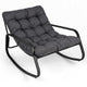 Large Outdoor Lounge Chair Rocking with Thick Cushion for Garden