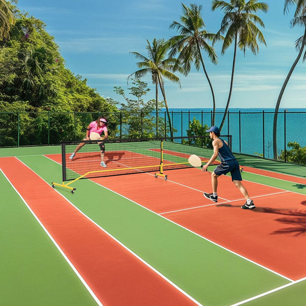 Pickle Ball Net System with Metal Frame and Wear-resistant Net