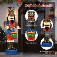 185cm Pre-Lit Nutcracker with Ground Stakes and 100 LED Lights