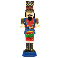 185cm Pre-Lit Nutcracker with Ground Stakes and 100 LED Lights