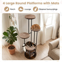Modern Cat Tree Tower 1.8m Tall Multi-Level Cat Condo with Top Perch