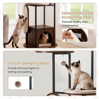 Modern Cat Tree Tower 1.8m Tall Multi-Level Cat Condo with Top Perch