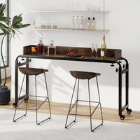 Queen Size Mobile Bed Desk with Adjustable Height and Length