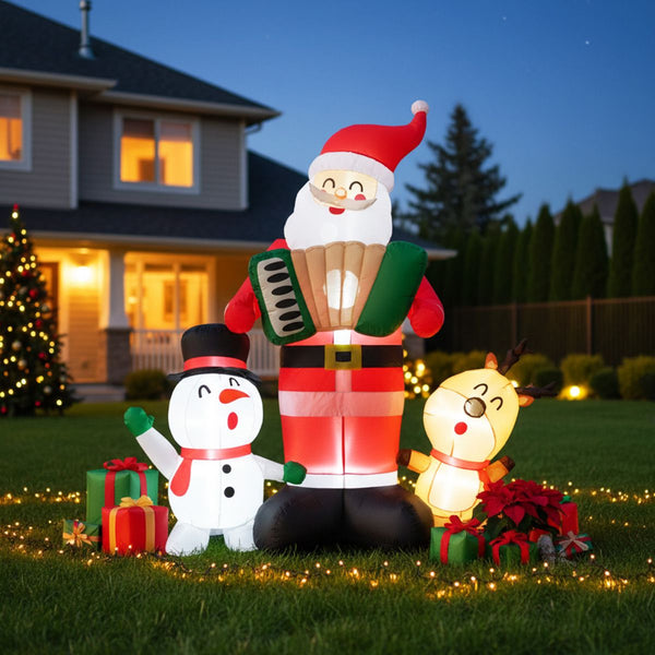 Quick Blow Up Santa Claus Inflatable Santa Claus with Snowman and Reindeer