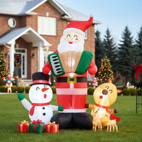 Quick Blow Up Santa Claus Inflatable Santa Claus with Snowman and Reindeer