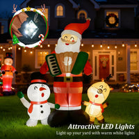 Quick Blow Up Santa Claus Inflatable Santa Claus with Snowman and Reindeer