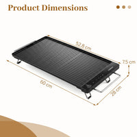 Electric Grill with Removable Touch Panel 1400W Indoor Griddle