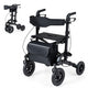 Rollator Walker for Seniors Folding Rolling Walker with Seat and Mesh Backrest