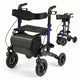 Rollator Walker for Seniors Folding Rolling Walker with Seat and Mesh Backrest