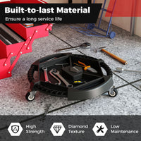 Rolling Caddy Tray with 3 Swivel Casters and 4 Compartments