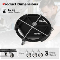 Rolling Caddy Tray with 3 Swivel Casters and 4 Compartments