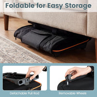 Rolling Pet Carrier Soft-sided Dog Travel Crate with Telescopic Handle
