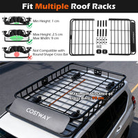 Roof Cargo Basket with 425L Waterproof Bag and 90kg Load for SUV