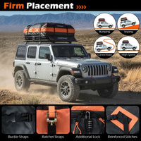Roof Cargo Basket with 425L Waterproof Bag and 90kg Load for SUV