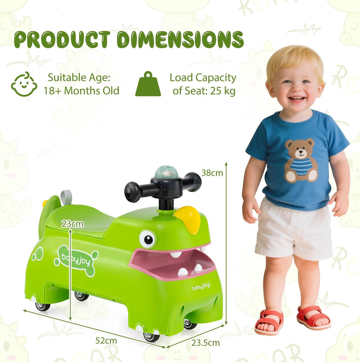 Toddler Walking Sliding Car Foot to Floor Ride on Toy 18+ Months Old