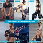 3 Pieces Kettlebell Set 5lbs 10lbs 15lbs Fitness Kettle Bells w/Easy Grip Handle