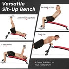 Foldable Adjustable Sit-Up Bench with Crunch Handles Home Gym Exercise Equipment