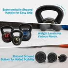 3 Pieces Kettlebell Set 5lbs 10lbs 15lbs Fitness Kettle Bells w/Easy Grip Handle