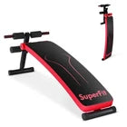 Foldable Adjustable Sit-Up Bench with Crunch Handles Home Gym Exercise Equipment