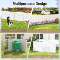 Outdoor Privacy Fence Screen, Air Conditioner Fence ,2 HDPE Fence Panels