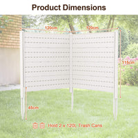 Outdoor Privacy Fence Screen, Air Conditioner Fence ,2 HDPE Fence Panels