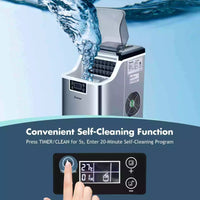 Commercial Electric Countertop Ice Maker Machine Self-Cleaning 20KG/24H for Home