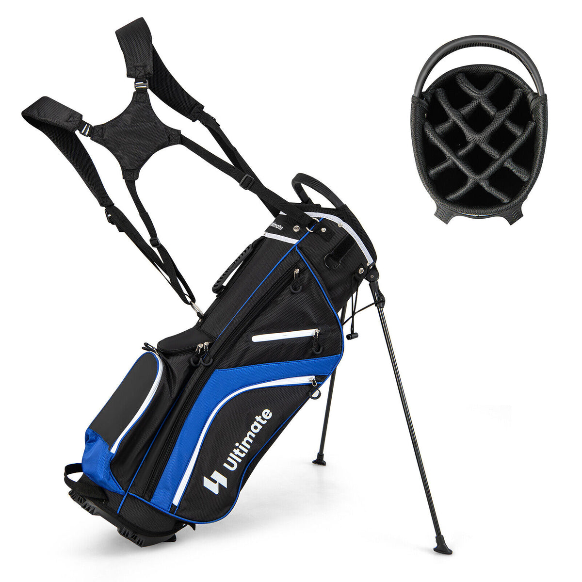 Golf Stand Bag, Golf Club Bag w/ 14 Way Top Dividers, Lightweight Golf Carry Bag