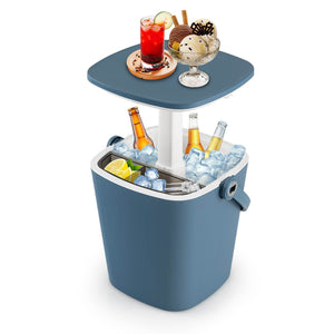 15L Portable Cooler Bar Bucket Table Outdoor Furniture Patio Poolside Storage