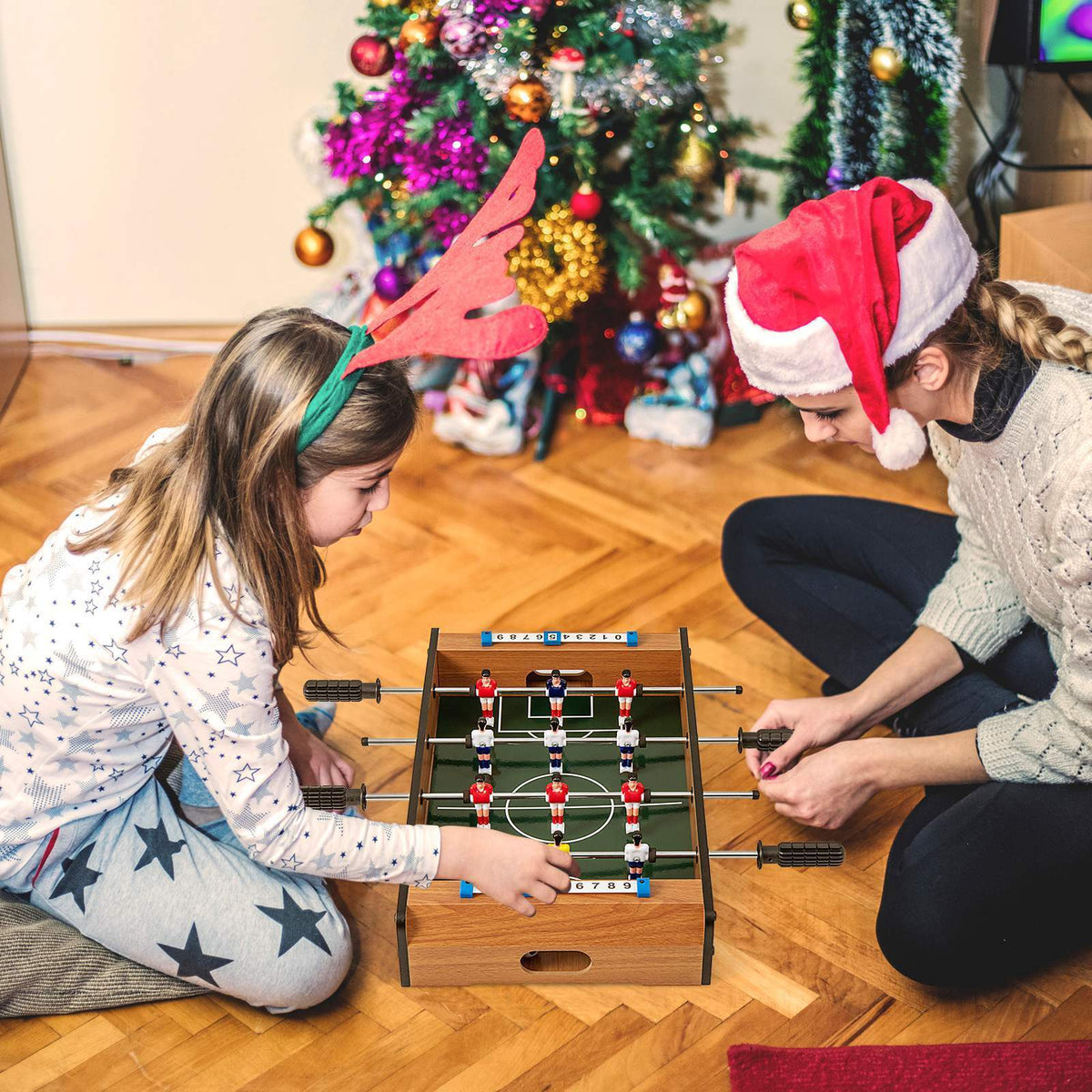 Mini Foosball Table,Compact Indoor Tabletop Game Table, Kid, Adult, Party, Home