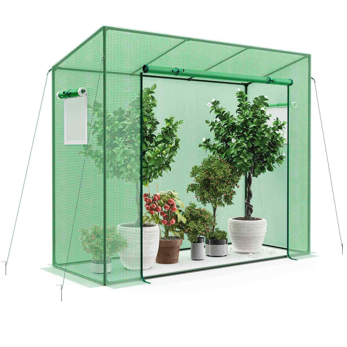 200 x 77 x 169 cm Outdoor Portable Double-Layer Mini Winter Hot Greenhouse, Yard